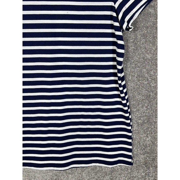 Lane Bryant Striped WINE NOT Tunic Top Womens Size 18/20 Blue White Short Sleeve - Picture 10 of 14